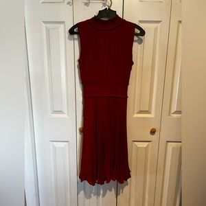 NANETTE Lepore sleeveless pleated blouson mock neck dress size 4